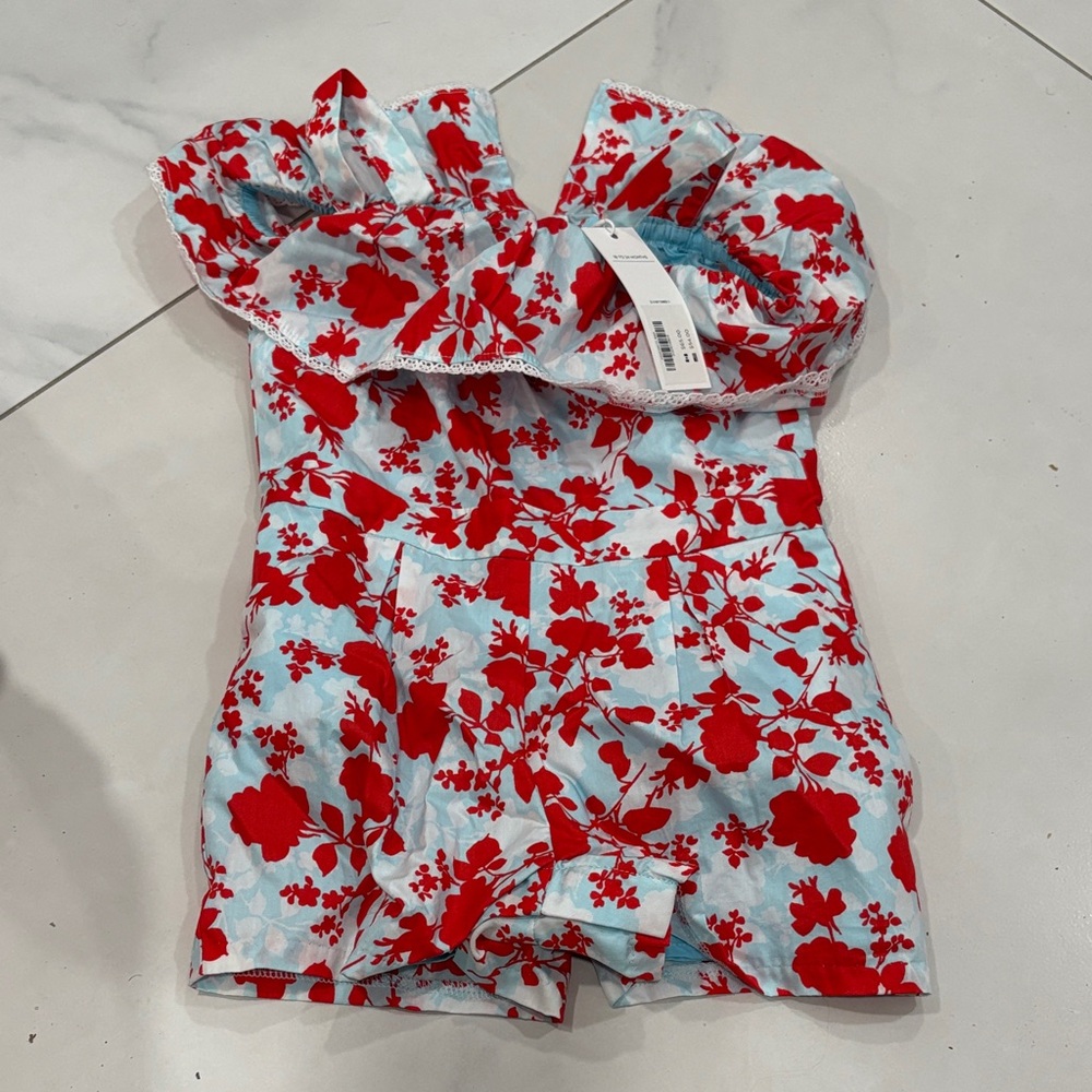 Janie and Jack Red Floral Bodysuit